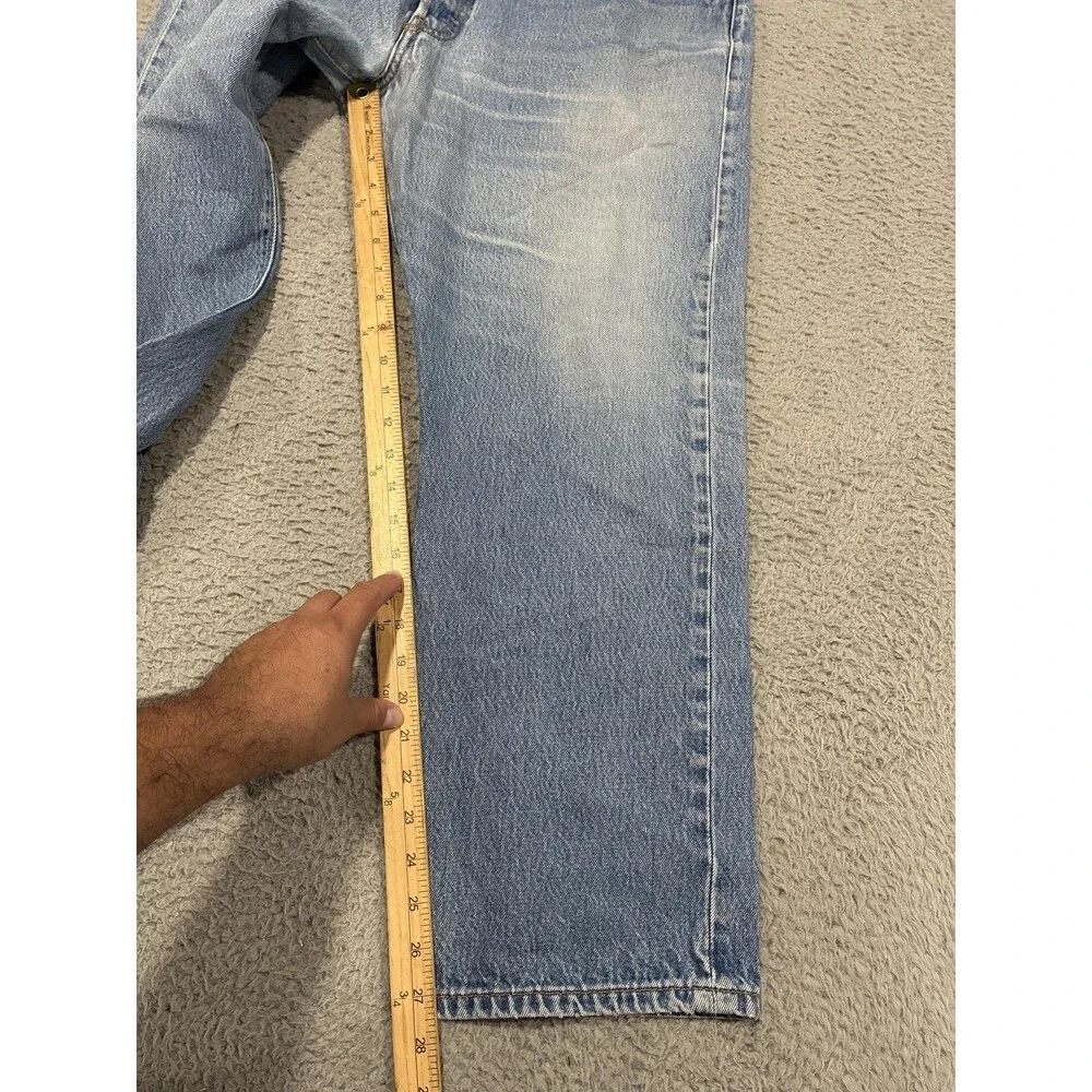 Levis 501XX Jeans Mens 40x30 Blue Straight Leg Denim Light Wash Button Fly VTG
